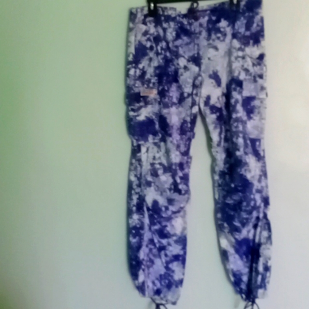An awesome pair of purple tie dye UFO pants